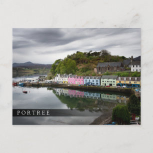 Kleurrijke huizen in Portree, Skye Briefkaart