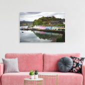 Kleurrijke huizen in Portree, Skye Canvas Afdruk (Insitu (Woonkamer))