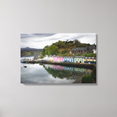 Kleurrijke huizen in Portree, Skye Canvas Afdruk (Voorkant)