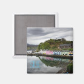 Kleurrijke huizen in Portree, Skye Magneet (Voorkant / Achterkant)