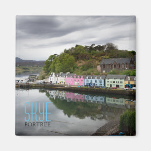 Kleurrijke huizen in Portree, Skye Magneet