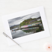 Kleurrijke huizen in Portree, Skye Rechthoekige Sticker (Envelop)