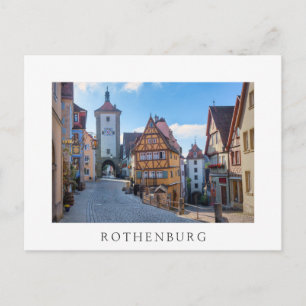 Kleurrijke huizen in Rothenburg, Duitsland Briefkaart