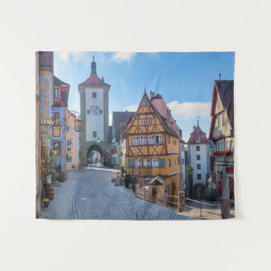 Kleurrijke huizen in Rothenburg, Duitsland Wandkleed