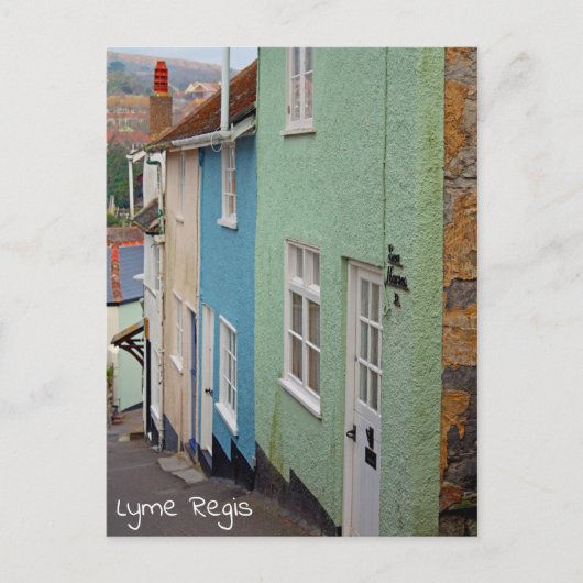 Kleurrijke huizen, Lyme Regis, Dorset, Engeland Briefkaart (Voorkant)