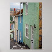 Kleurrijke huizen, Lyme Regis, Dorset, Engeland Poster (Voorkant)
