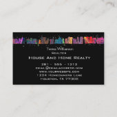 Kleurrijke huizen Modern artistiek onroerend goed Visitekaartje (Achterkant)