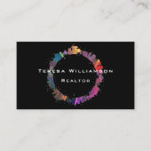 Kleurrijke huizen Modern artistiek onroerend goed Visitekaartje (Voorkant)