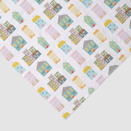 Kleurrijke huizen voor onroerend goed tissuepapier (Detail)