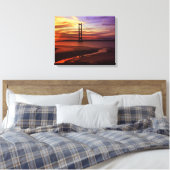 Kleurrijke Humber Bridge Sunset foto Canvas Afdruk (Insitu (Slaapkamer))