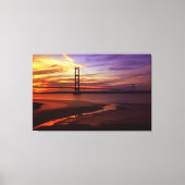 Kleurrijke Humber Bridge Sunset foto Canvas Afdruk (Voorkant)