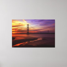 Kleurrijke Humber Bridge Sunset foto