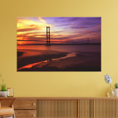 Kleurrijke Humber Bridge Sunset foto Canvas Afdruk (Insitu (Woonkamer))