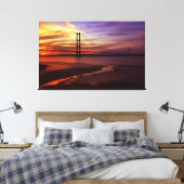 Kleurrijke Humber Bridge Sunset foto Canvas Afdruk (Insitu (Slaapkamer))
