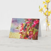 Kleurrijke Hummingbird en Flowers Artsy Note Kaart (Gele Bloem)