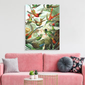Kleurrijke Hummingvogels  Afdruk van gevlekt doek Canvas Afdruk (Insitu (Woonkamer))