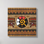 Kleurrijke Hunab Ku Mayan symbool #5 Canvas Afdruk (Voorkant)