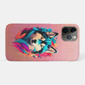 Kleurrijke Husky hondenhoofd Levendige Husky liefh Case-Mate iPhone Case (Achterkant (horizontaal))