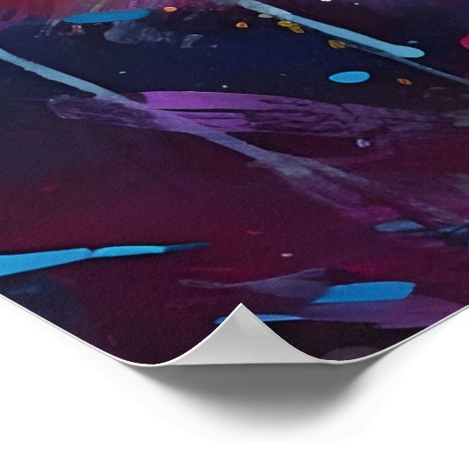 Kleurrijke Husky kunst Poster (Hoek)