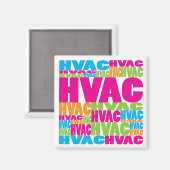 Kleurrijke HVAC Magneet (Voorkant / Achterkant)
