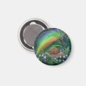 Kleurrijke hyacint bladeren en slak magneet (Voorkant / Achterkant)