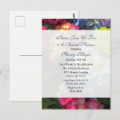 Kleurrijke Hydrangea bruids douche uitnodigingen (Voorkant / Achterkant)