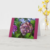 Kleurrijke Hydrangea Flower Kaart (Gele Bloem)