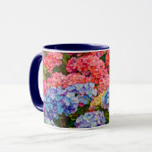 Kleurrijke Hydrangea Flowers Art Mok Cup (Voorkant links)