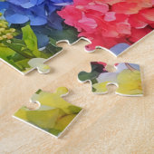 Kleurrijke Hydrangea Flowers Waterverf Style Art Legpuzzel (Zijkant)