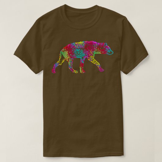 Kleurrijke Hyena 17 T-shirt (Design voorkant)