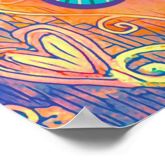 Kleurrijke I AM Flower Inspirerend klaslokaal Poster (Hoek)