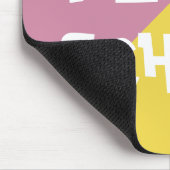 Kleurrijke I Love School Girl Roze aangepaste teks Muismat (Hoek)