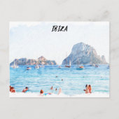 Kleurrijke Ibiza Beach vakantie souvenir Briefkaart (Voorkant)