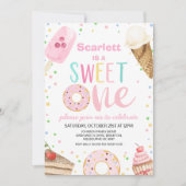 Kleurrijke Ice Cream Cake Zoet Een 1e Verjaardag Kaart (Voorkant)