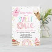 Kleurrijke Ice Cream Cake Zoet Een 1e Verjaardag Kaart (Staand voorkant)