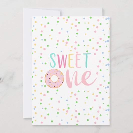 Kleurrijke Ice Cream Cake Zoet Een 1e Verjaardag Kaart (Achterkant)