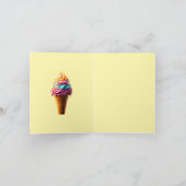 Kleurrijke Ice Cream Cone Bedankkaart (Binnen)