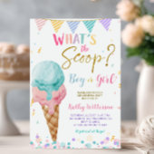 Kleurrijke Ice Cream en Fund Gender Reveal Kaart