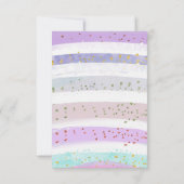 Kleurrijke Ice Cream Pastel Flowers Baby shower Kaart (Achterkant)