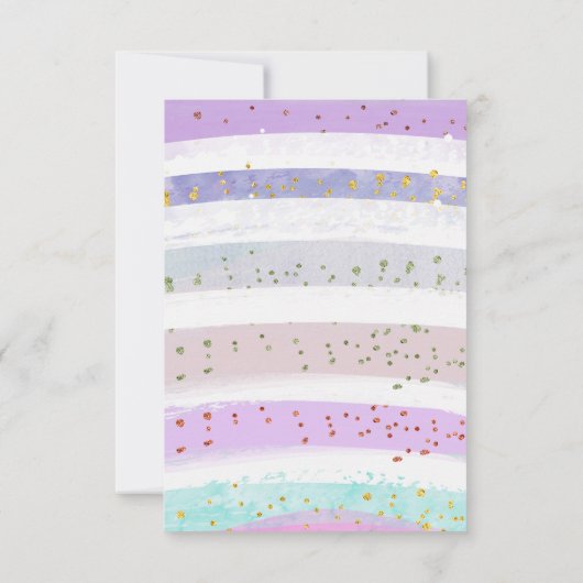 Kleurrijke Ice Cream Pastel Flowers Baby shower Kaart (Achterkant)