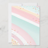 Kleurrijke Ice Cream Scoop Sprinkles Baby shower Kaart (Achterkant)