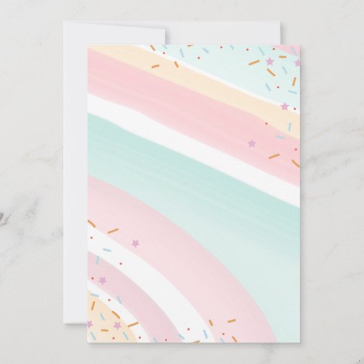 Kleurrijke Ice Cream Scoop Sprinkles Baby shower Kaart (Achterkant)