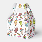 Kleurrijke Ice Cream, Snoep en Lollies Pattern Bedankdoosjes (Achterkant)
