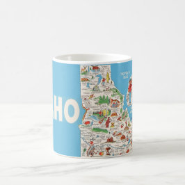  kleurrijke Idaho kaart Koffiemok