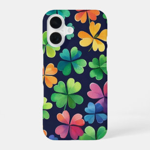 KLEURRIJKE IERSE KELTISCHE KLAVERTJE iPhone 16 HOESJE