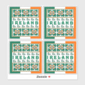 Kleurrijke Ierse Shamrock Design Contour Sticker (Vel)