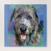 Kleurrijke Ierse Wolfhound Artwork Legpuzzel (Verticaal)