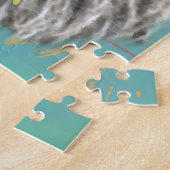 Kleurrijke Ierse Wolfhound Artwork Legpuzzel (Zijkant)