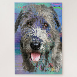 Kleurrijke Ierse Wolfhound Artwork Legpuzzel