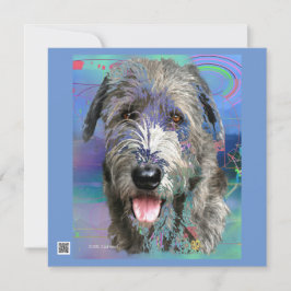Kleurrijke Ierse Wolfhound AW Flat Aankondiging Ka